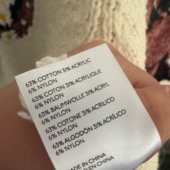 Anthropologie Pilcro Western Horse Sweater Button Cardigan Cream Women’s Small - Picture 6 of 7